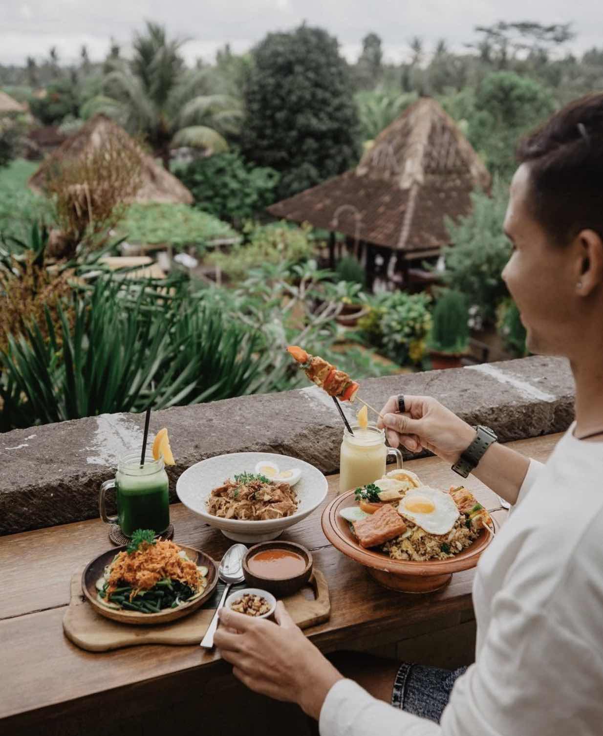 cafes with views in ubud - mr wayan