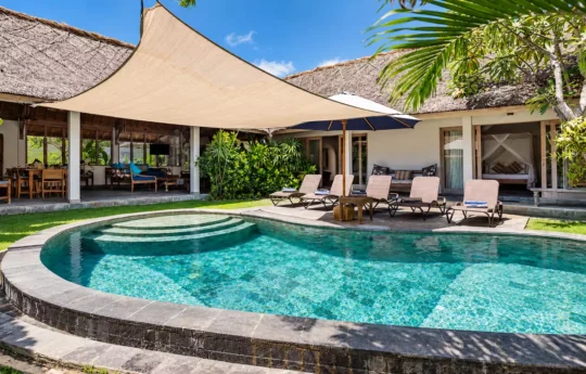 Villa Damai Taman swimming pool during day time with view of villa